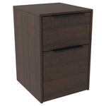 Benzara Two Tone Wooden File Cabinet with 2 File Drawers, Dark Brown