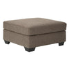 Benzara Square Fabric Upholstered Wooden Frame Over Sized Accent Ottoman, Gray