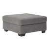 Benzara Square Textured Fabric Upholstered Over Sized Accent Ottoman, Gray