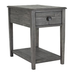 Benzara Farmhouse Style Wooden End Table with 1 Drawer and Open Bottom Shelf, Gray
