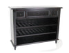 Benzara Wooden Sideboard with 3 Drawers and 3 Slatted Shelves, Black