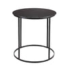 Benzara BM214005 Round Metal Frame Side Table with Tubular Legs, Black