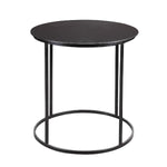 Benzara BM214005 Round Metal Frame Side Table with Tubular Legs, Black