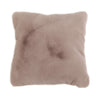 Benzara 20 X 20 Inch Fabric Upholstered Accent Pillow with Fur Like Texture, Brown