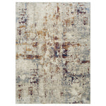 Benzara 7 X 5 Feet  Polyester Rug with Abstract Pattern, Beige and Brown