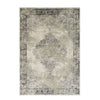 Benzara 7 X 5 Feet Worn Aged Polypropylene Rug with Medallion Pattern, Gray