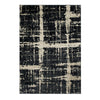 Benzara 7 X 5 Feet Polypropylene Rug with Dripping Pattern, Black and White