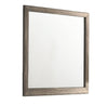 Benzara Square Wood Encased Dresser Mirror, Oak Brown and Silver