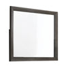 Benzara Transitional Style Rectangular Wooden Frame Dresser Mirror, Brown and Silver