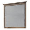 Benzara Transitional Style Wooden Frame Rectangular Dresser Mirror, Brown and Silver
