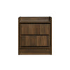 Benzara BM215310 Transitional Nightstand with False Drawer Front and Woodgrain Details,Brown