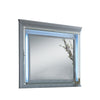 Benzara Contemporary Style Rectangular Wooden Frame Mirror with LED Lights, Silver
