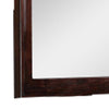 Benzara Crown Design Dresser Top BeveLed Mirror with Wooden Frame, Brown and Silver