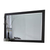 Benzara Rectangular Dresser Top Beveled Mirror with Wooden Frame, Black and Silver