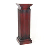 Benzara BM215617 Square Shaped Column Pedestal with Reeded Design, Brown