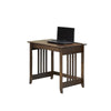 Benzara BM215634 Rectangular Wooden Laptop Table with Slatted Side Panel, Brown