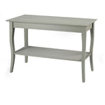 Benzara BM215665 Wooden Console Table with Open Bottom Shelf and Sabre Legs, Gray