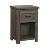 Benzara BM215925 Contemporary Style Wooden Nightstand with Minimal Design Aesthetics, Gray