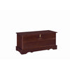 Benzara BM215984 Traditional Style Lift Top Wooden Chest with Locking Lid, Dark Brown