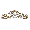 Benzara BM216421 Metal Frame Leaf Wall Decor with Mounting Hardware, Brown
