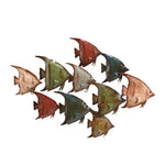 Benzara BM216422 Metal Frame Fish Wall Decor with Mounting Hardware, Multicolor