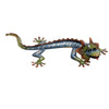 Benzara BM216424 Contemporary Metal Frame Gecko Wall Decor, Blue and Green