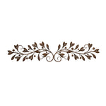 Benzara BM216435 9 Inches Metal Leaf Wall Decor with Mounting Hardware, Brown