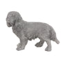 Benzara BM216447 Polystone Frame Dog Sculpture in Standing Position, Gray