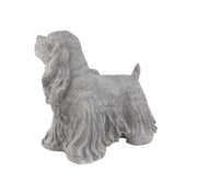 Benzara BM216448 13 Inches Polystone Frame Dog Sculpture in Standing Position, Gray