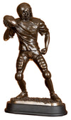 Benzara BM216460 Polystone Football Player Statuette with Rectangular Base, Brown