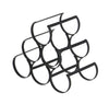 Benzara BM216462 Industrial Style 6 Bottle Metal Wine Rack, Black