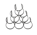 Benzara BM216462 Industrial Style 6 Bottle Metal Wine Rack, Black