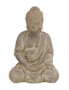 Benzara BM216467 12 Inch Meditating Buddha Clay Figurine, Brown