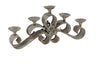 Benzara BM216483 23 Inch Metal Candle Holder with Scrollwork Frame, Light Bronze