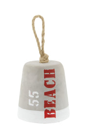 Benzara BM216597 Scripted detail Cement Door Stopper with Rope Handle, Set of 2, Gray