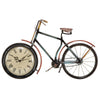 Benzara BM216603 Bicycle Shaped Metal Table Clock with Stand Support, Multicolor