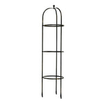 Benzara BM216741 Industrial Style 3 Tier Dome Shape Metal Frame Floor Planter, Black