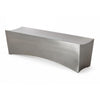 Benzara Contemporary Wooden Bench with Concaved Edges, Silver