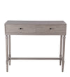 Benzara BM216881 2 Drawer Wooden Console Table with Turned Legs, Taupe Gray