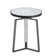 Benzara BM216999 Tripod Metal Accent Table with Round Top and Y shaped Base, Black