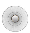 Benzara BM217025 Sunburst Design Dual Metal Encased Wall Mirror, Large, Black