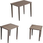 Benzara BM217045 Wooden Accent Table with Lattice Design Top, Set of 3, Dark Brown