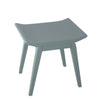 Benzara BM217072 Saddle Design Wooden Stool with Angled Tapered Legs, Blue