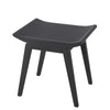 Benzara BM217076 Saddle Design Wooden Stool with Angled Tapered Legs, Dark Gray