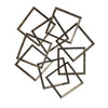 Benzara BM217122 interconnected Squares Metal Frame Wall Decor, Bronze