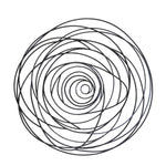 Benzara BM217125 35 Inches Industrial Style Spiral Metal Frame Wall Decor, Black