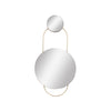 Benzara BM217163 Round Dual Wall Mirror Conjoined with Metal, Large, Gold and Silver