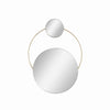 Benzara BM217164 Round Dual Wall Mirror Conjoined with Metal, Small, Gold and Silver