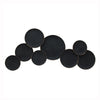 Benzara BM217201 Metal 21 Inch Plate Design Wall Decor with Textured Details, Black