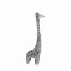 Benzara BM217227 Contemporary Style Aluminum Decorative Giraffe Sculpture, Silver